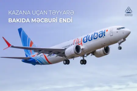 Kazana uçan təyyarə Bakıda eniş etdi