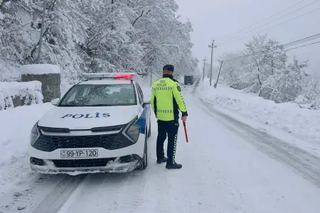 Yol polisi sürücülərə müraciət etdi: Yollardakı sürüşkənliyi nəzərə alın!