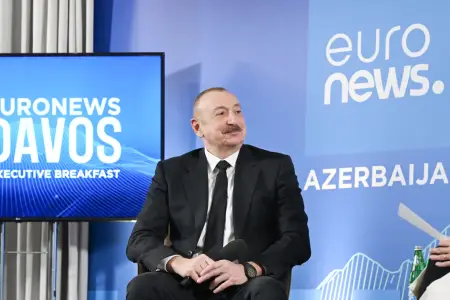 İlham Əliyev Davosda “Euronews”a müsahibə verdi 