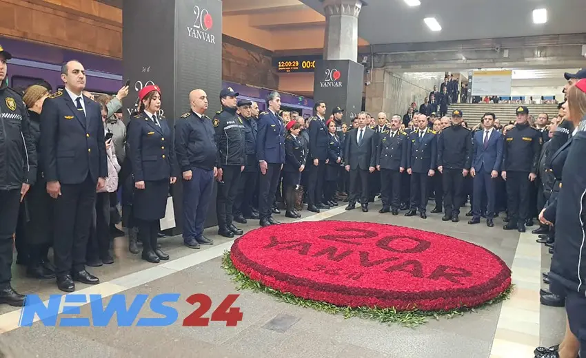 "20 yanvar" metro stansiyasının hərəkəti dayandırıldı - Foto 