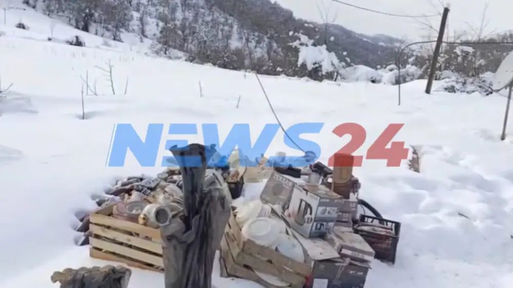 Lerikdə dam uçdu - Bir ailə evsiz qaldı 