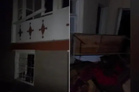 Şəkidə yaşayış evində partlayış - VİDEO