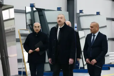 Prezident Sumqayıtda açılışda - Fotolar