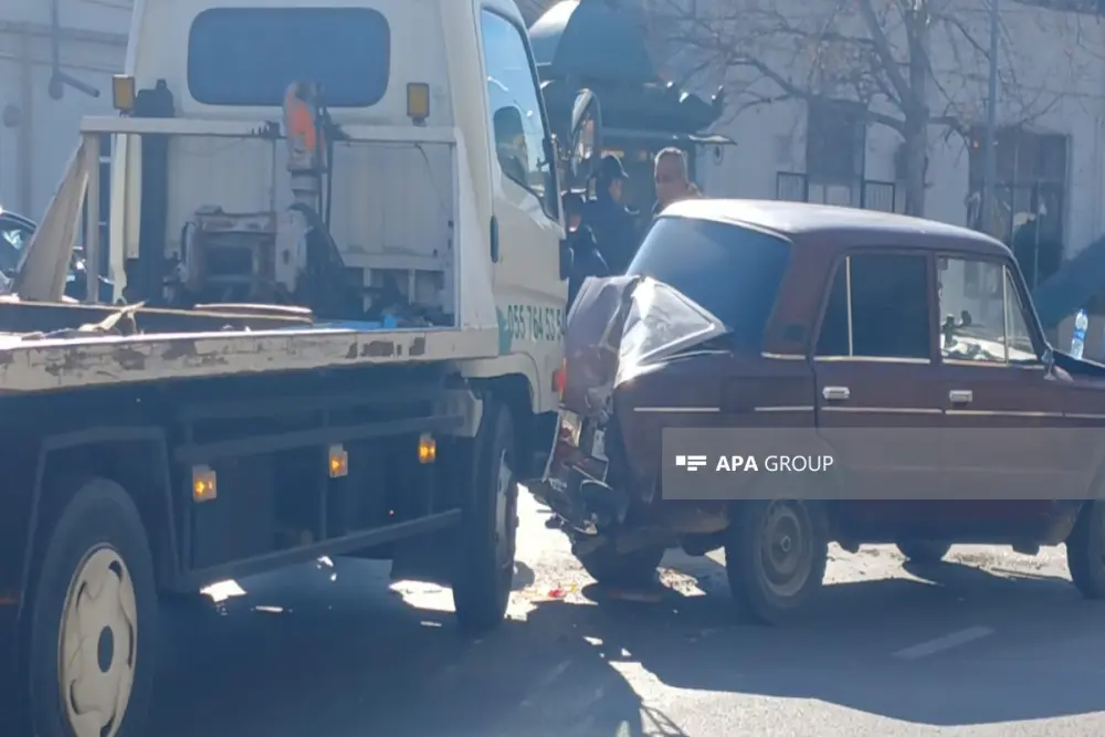 Gəncədə 3 avtomobil toqquşdu – Fotolar