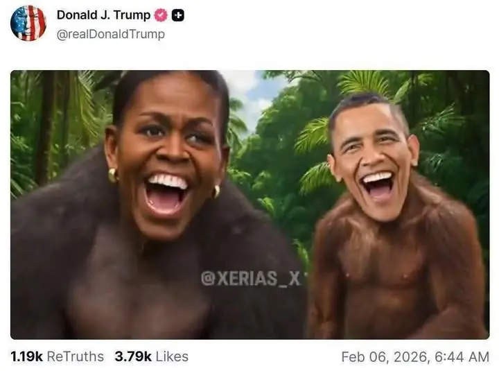 Trampın Obama paylaşımı tənqid olundu - Foto