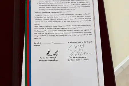 Azərbaycanla ABŞ arasında Strateji Tərəfdaşlıq haqqında Xartiyanın TAM MƏTNİ
