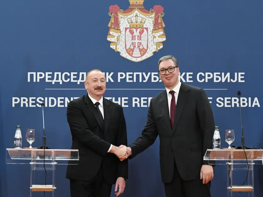 İlham Əliyev və Vuçiç mətbuata bəyanatla çıxış etdilər - Fotolar - Yeniləndi 2