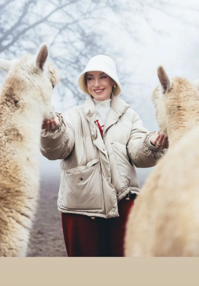 Prezidentin gəlininin alpaka fermasından maraqlı FOTOLARI