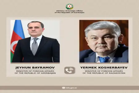 Ceyhun Bayramov qazaxıstanlı həmkarı ilə danışdı