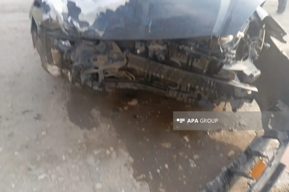 Səhər saatlarında ağır qəza - Yaralılar var - Foto - YENİLƏNDİ