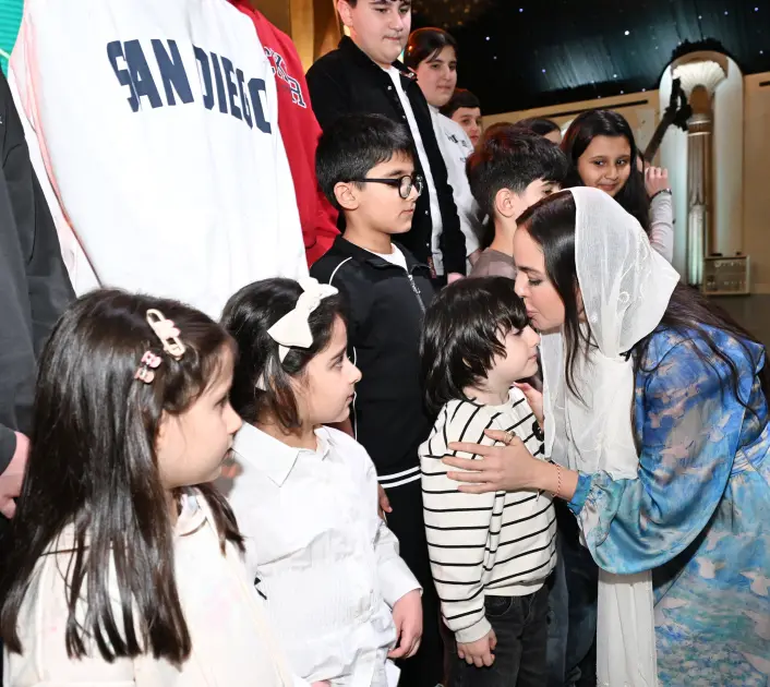 Leyla Əliyeva şəhid anaları ilə iftar süfrəsində – Fotolar