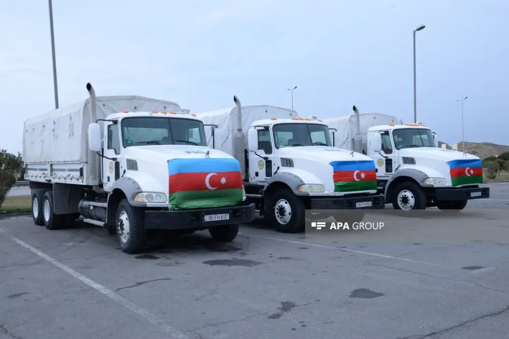Prezidentin tapşırığı ilə İrana humanitar yardım yola salındı - Foto