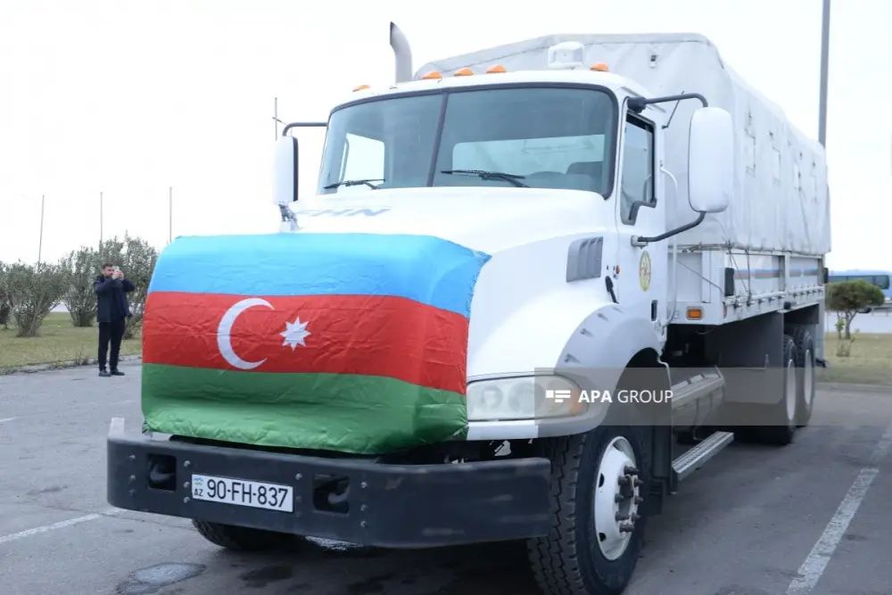 Prezidentin tapşırığı ilə İrana humanitar yardım yola salındı - Foto