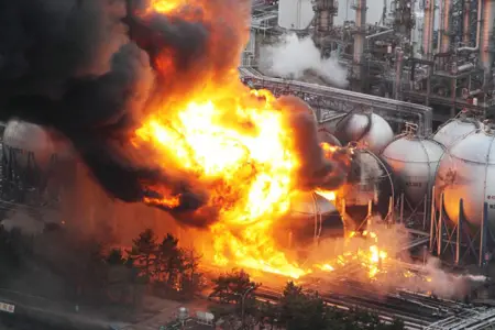 ABŞ-da neft zavoduna hücum: Dəhşətli yanğın başladı