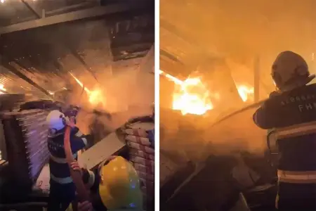 Dərnəgüldə mebel sexi yanır – ANBAAN GÖRÜNTÜ