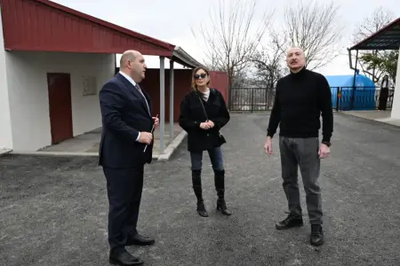 Prezidentlə xanımı Xocavəndə getdi - FOTO