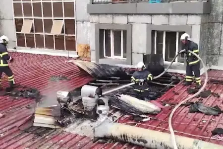 Naxçıvanda restoranda yanğın - İşçilərlə müştərilər təxliyə edildi