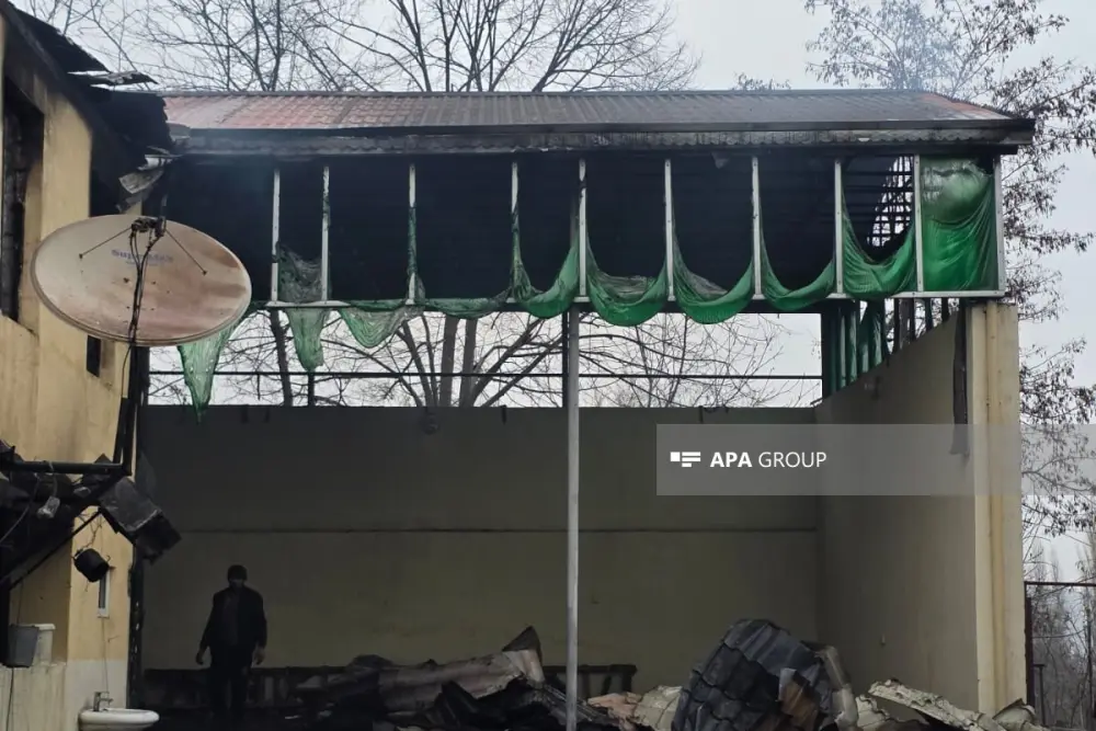 Tovuzda ev yandı – FOTOLAR