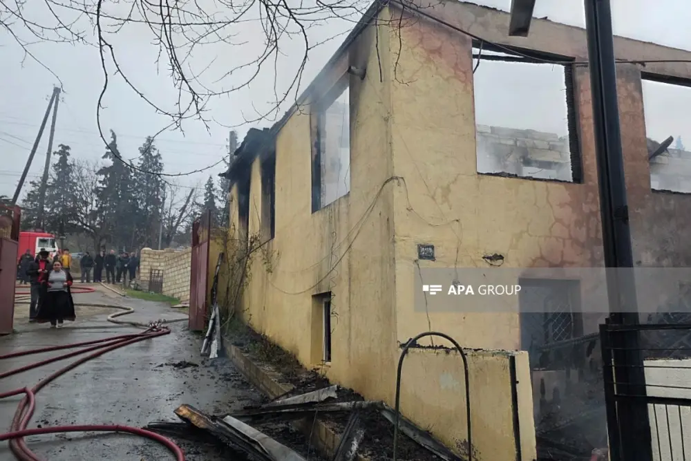 Tovuzda ev yandı – FOTOLAR