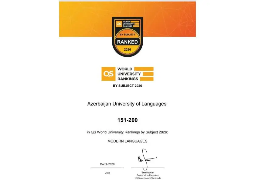 ADU dünyanın ən yaxşı universitetləri sırasında – FOTO