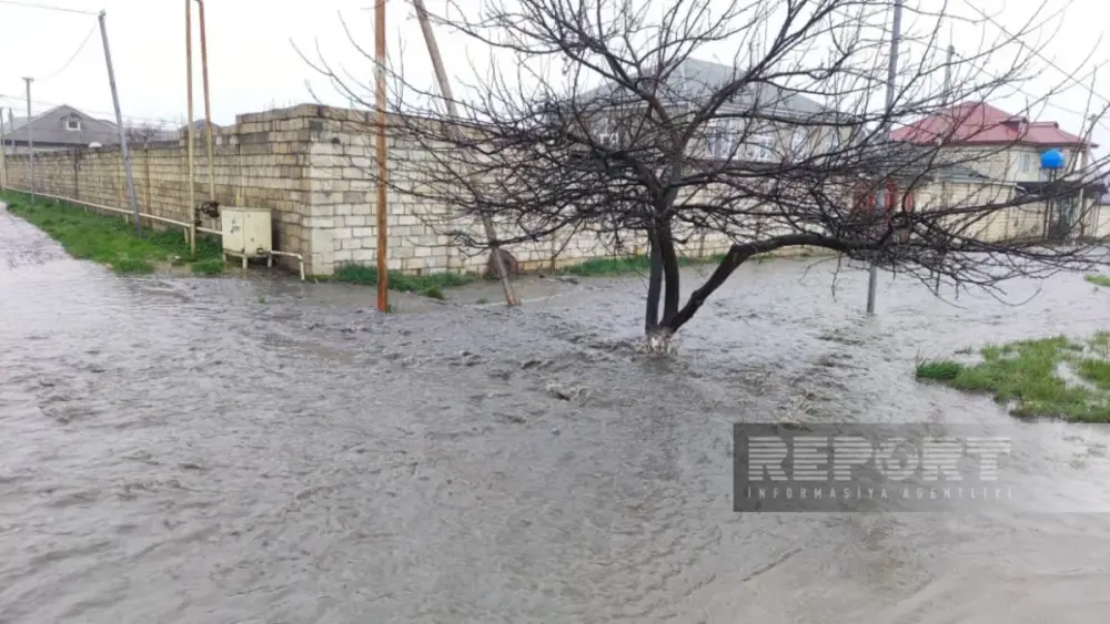 Qubada evləri su basdı - Fotolar