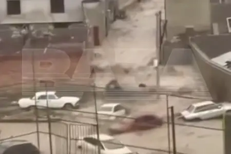 Dağıstanda yağış selə səbəb oldu: Dəhşətli görüntülər - Video