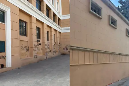 Nizami Kino Mərkəzinin divarına qraffiti çəkənlər saxlanıldı