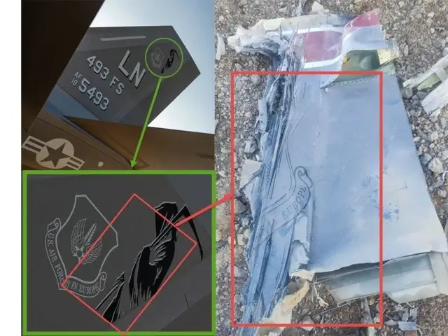 İrandan ABŞ-yə ağır zərbə: F-35 qalıqları nümayiş etdirildi - Foto 