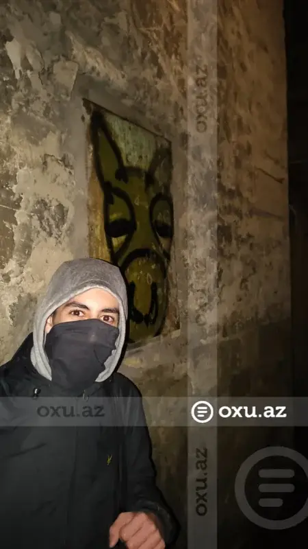 Nizami Kino Mərkəzinin divarlarına qraffiti çəkən şəxslərin FOTOLARI