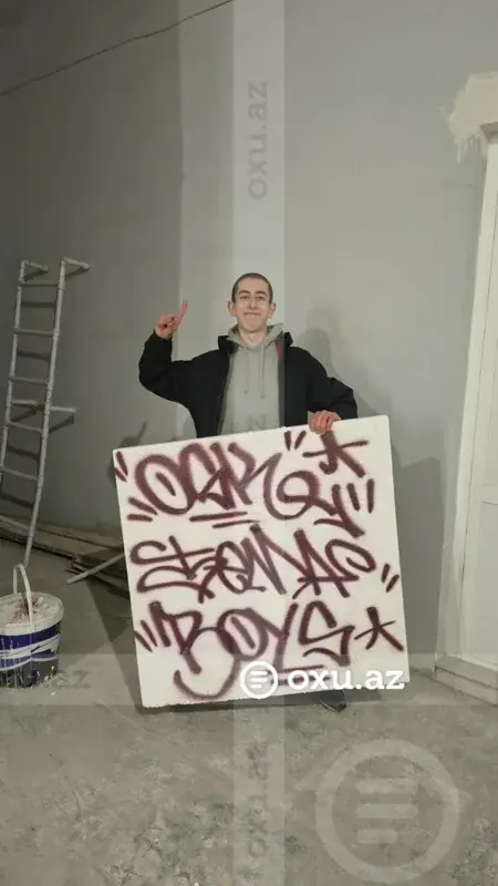 Nizami Kino Mərkəzinin divarlarına qraffiti çəkən şəxslərin FOTOLARI