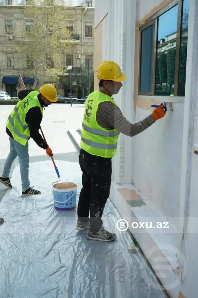 Nizami Kino Mərkəzinin divarları əvvəlki görkəminə qaytarıldı – FOTOLAR