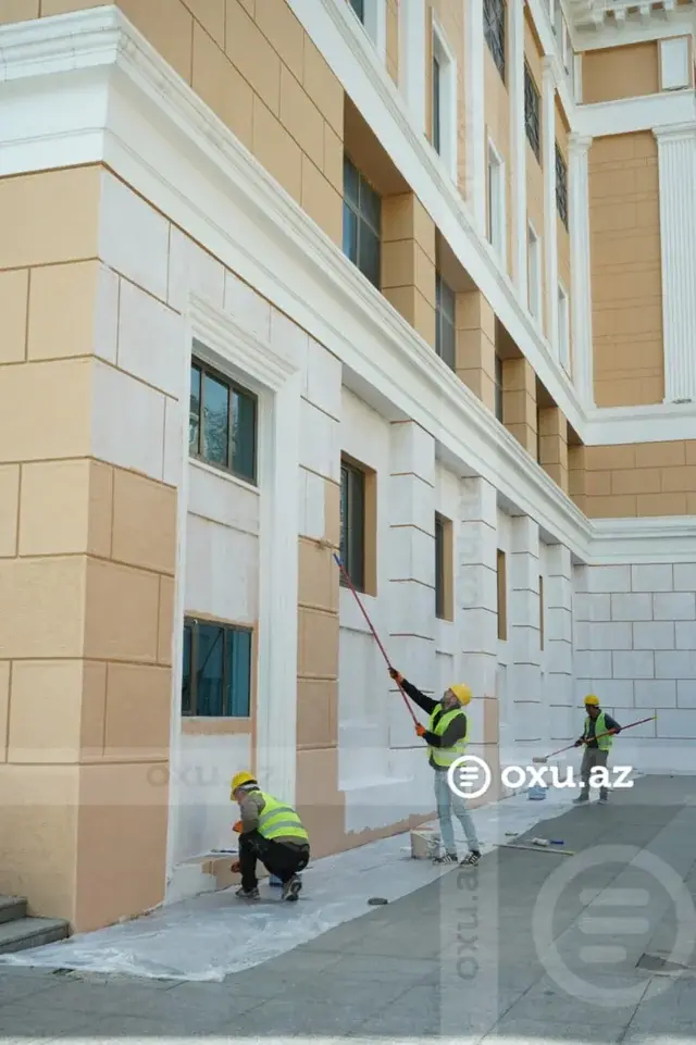 Nizami Kino Mərkəzinin divarları əvvəlki görkəminə qaytarıldı – FOTOLAR