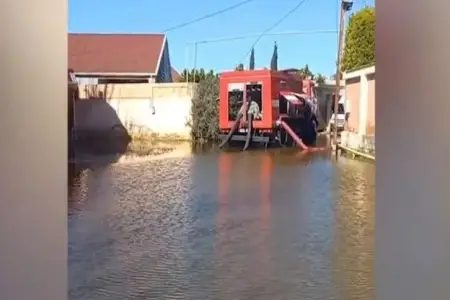 Yağışın fəsadları aradan qaldırılır - VİDEO