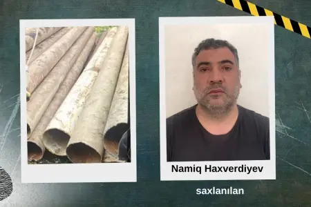 Ağsuda su borularını oğurlayan şəxs saxlanıldı