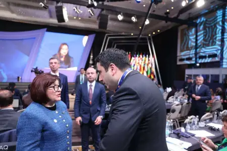 Qafarova və Simonyan arasında görüş başladı - VİDEO