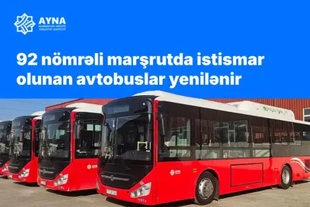 Daha bir marşrutun avtobusları yenilənir