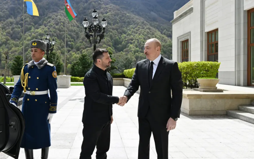 Zelenski Qəbələyə gəldi -  FOTOLAR