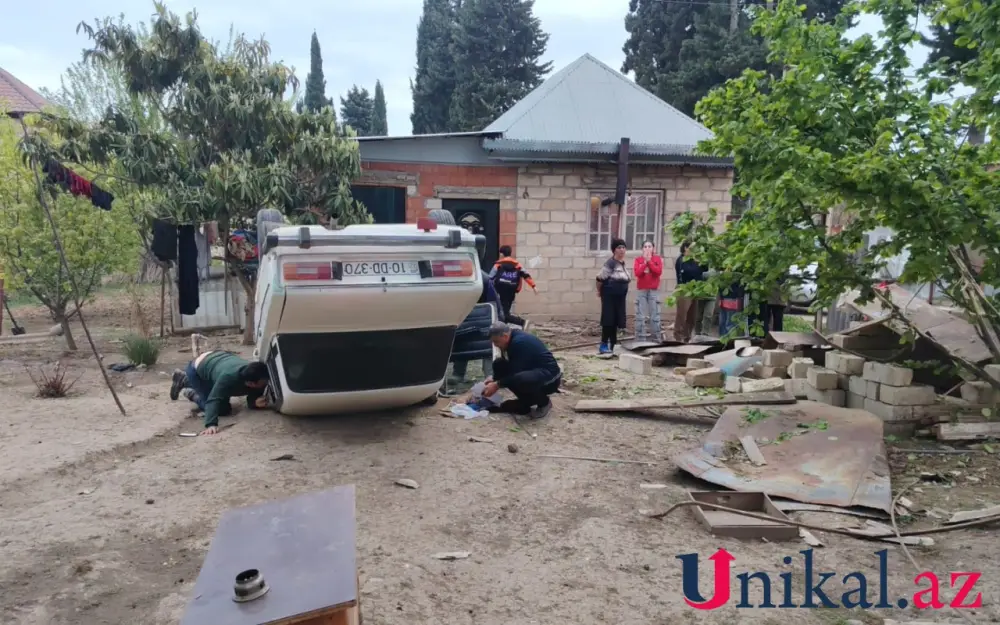 Tovuzda avtomobil azyaşlını vurdu, daha sonra aşdı – FOTO