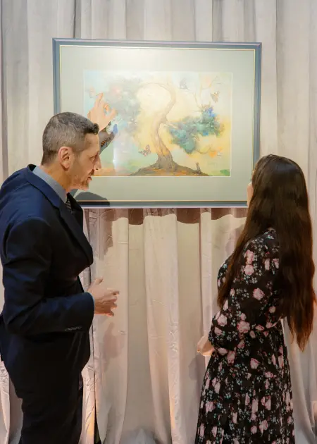 Prezidentin qızları və gəlini sərgiyə qatıldılar - FOTOLAR 