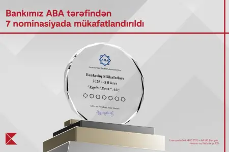 "Kapital Bank" 7 nominasiya üzrə mükafatlandırıldı 