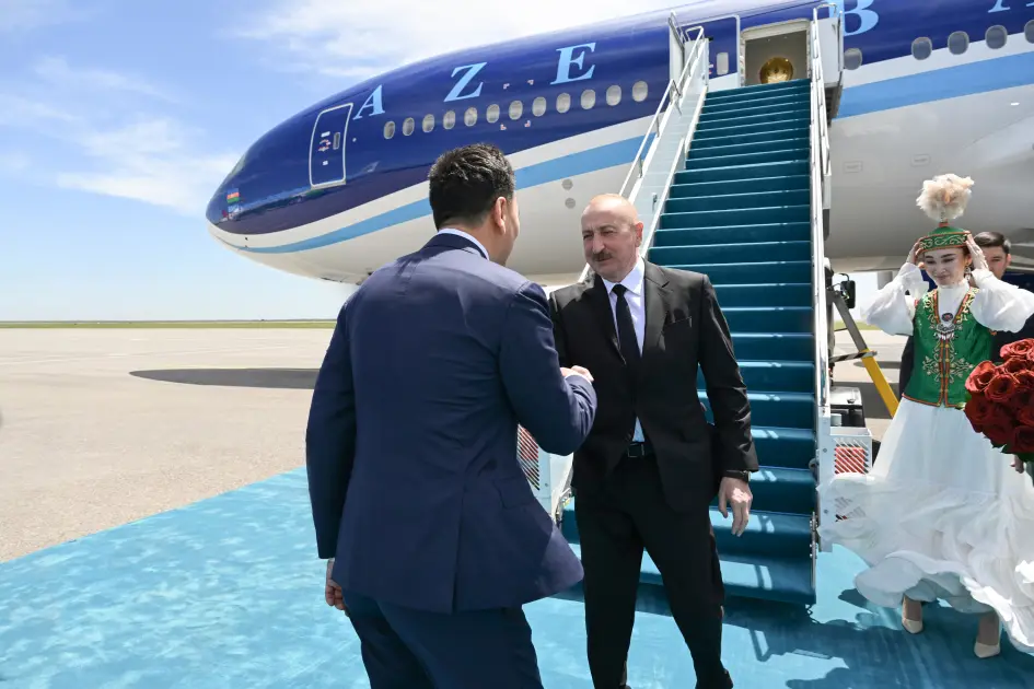 Prezident İlham Əliyev Qazaxıstanda işgüzar səfərdədir