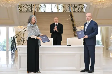 Bakıda Azərbaycanla UN-Habitat arasında Niyyət Məktubu imzalandı - Fotolar 