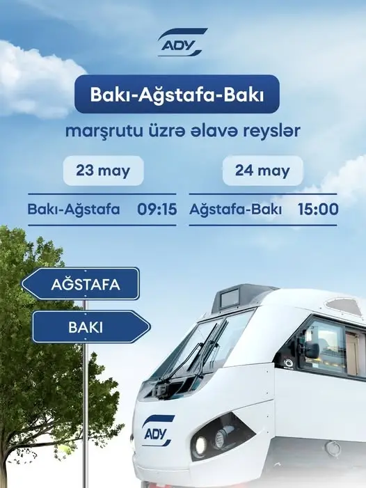 Bu marşrut üzrə əlavə qatar reysləri təyin edildi