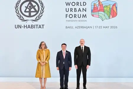 Prezident WUF13-ün açılış mərasimində iştirak edir - Canlı 