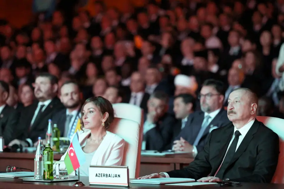 Prezident və xanımı WUF13-ün açılış mərasimində - FOTOLAR