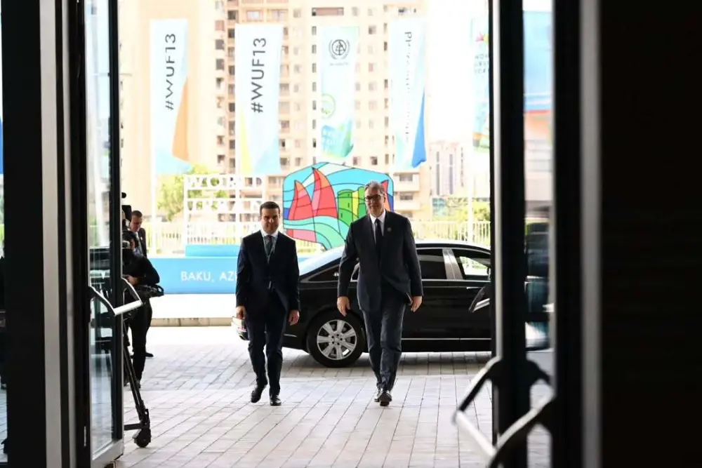 İlham Əliyevin Vuçiçlə səmimi FOTOLARI
