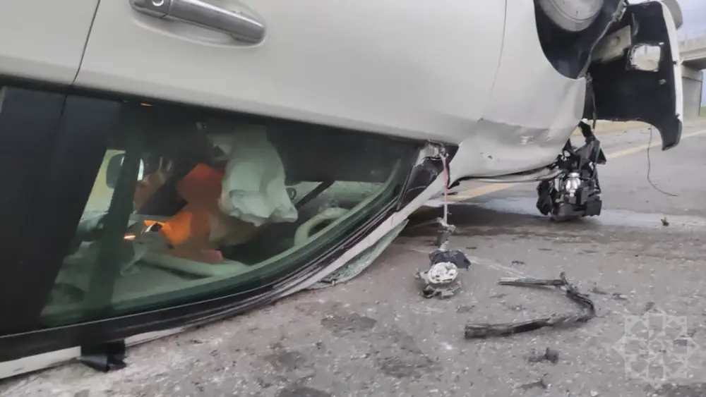 Ödənişli yolda avtomobil aşdı, xəsarət alanlar var – FOTOLAR