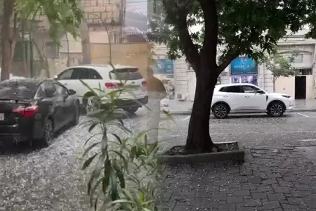 Bakıya güclü dolu yağır -VİDEO