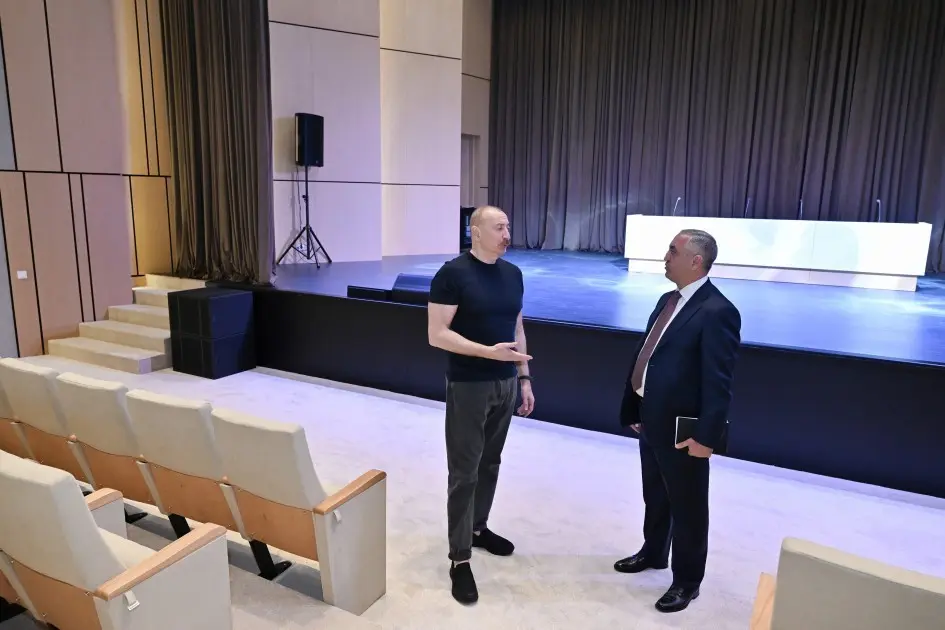 Prezident Xankəndi Mədəniyyət Mərkəzinin açılışında - Fotolar