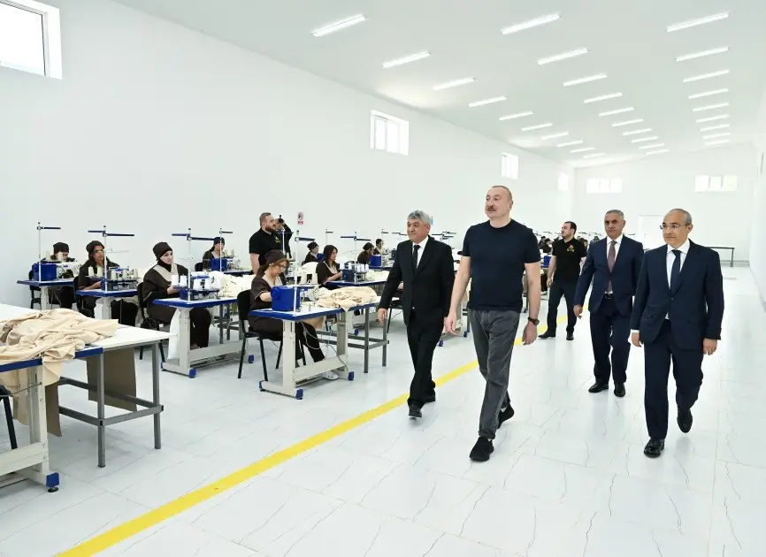 Xocalıda “Qarabağ Tekstil Evi” MMC istifadəyə verildi